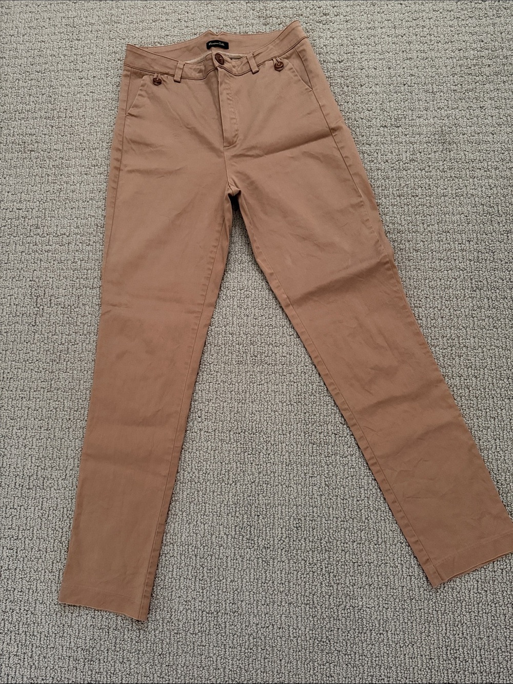Massimo Dutti Clay Brown Straight-Leg Chinos